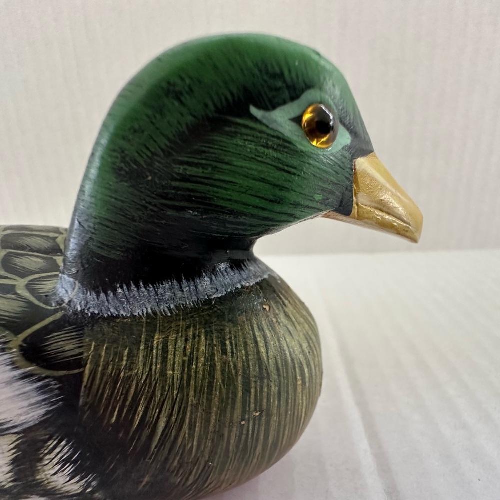 Handcrafted Wooden Duck Figurine - Picture 6 of 14